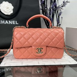 CHANEL MINI FLAP BAG WITH TOP HANDLE  AS2431 Pink