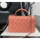 CHANEL MINI FLAP BAG WITH TOP HANDLE  AS2431 Pink