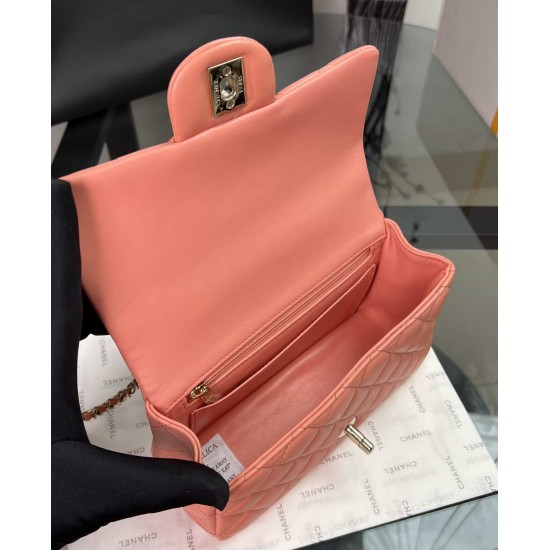 CHANEL MINI FLAP BAG WITH TOP HANDLE  AS2431 Pink