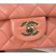 CHANEL MINI FLAP BAG WITH TOP HANDLE  AS2431 Pink