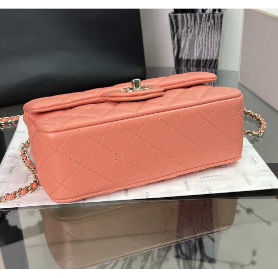 CHANEL MINI FLAP BAG WITH TOP HANDLE  AS2431 Pink