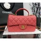 CHANEL MINI FLAP BAG WITH TOP HANDLE  AS2431 Pink