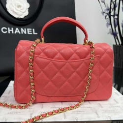 CHANEL MINI FLAP BAG WITH TOP HANDLE  AS2431 Pink