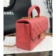 CHANEL MINI FLAP BAG WITH TOP HANDLE  AS2431 Pink