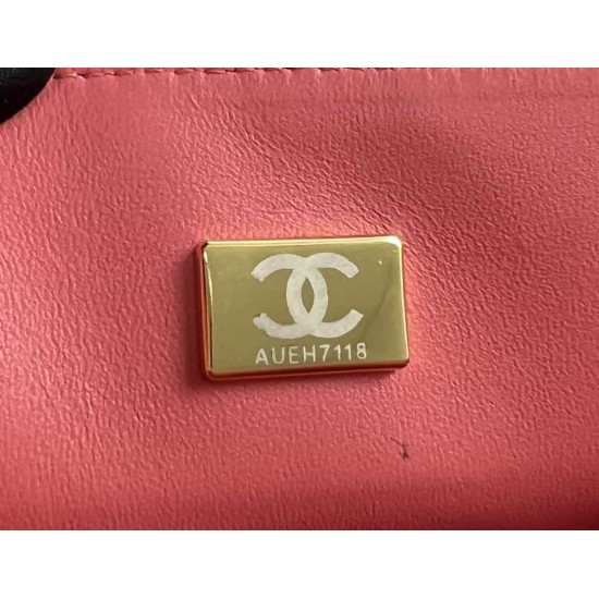 CHANEL MINI FLAP BAG WITH TOP HANDLE  AS2431 Pink