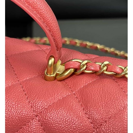 CHANEL MINI FLAP BAG WITH TOP HANDLE  AS2431 Pink