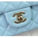 CHANEL MINI FLAP BAG WITH TOP HANDLE  AS2431 BLUE