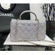 CHANEL MINI FLAP BAG WITH TOP HANDLE  AS2431 Grey