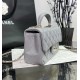 CHANEL MINI FLAP BAG WITH TOP HANDLE  AS2431 Grey