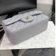 CHANEL MINI FLAP BAG WITH TOP HANDLE  AS2431 Grey