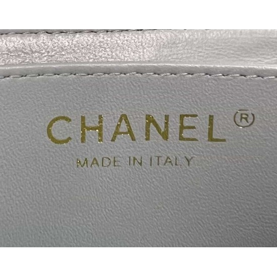 CHANEL MINI FLAP BAG WITH TOP HANDLE  AS2431 Grey