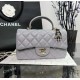 CHANEL MINI FLAP BAG WITH TOP HANDLE  AS2431 Grey