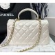 CHANEL MINI FLAP BAG WITH TOP HANDLE  AS2431 White