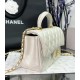 CHANEL MINI FLAP BAG WITH TOP HANDLE  AS2431 White