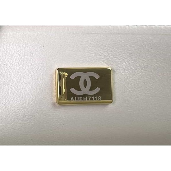 CHANEL MINI FLAP BAG WITH TOP HANDLE  AS2431 White