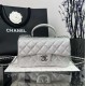 CHANEL MINI FLAP BAG WITH TOP HANDLE  AS2431 Silver