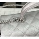 CHANEL MINI FLAP BAG WITH TOP HANDLE  AS2431 Silver