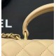 CHANEL MINI FLAP BAG WITH TOP HANDLE  AS2431 Apricot