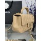 CHANEL MINI FLAP BAG WITH TOP HANDLE  AS2431 Apricot