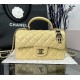 CHANEL MINI FLAP BAG WITH TOP HANDLE  AS2431 Yellow