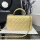 CHANEL MINI FLAP BAG WITH TOP HANDLE  AS2431 Yellow