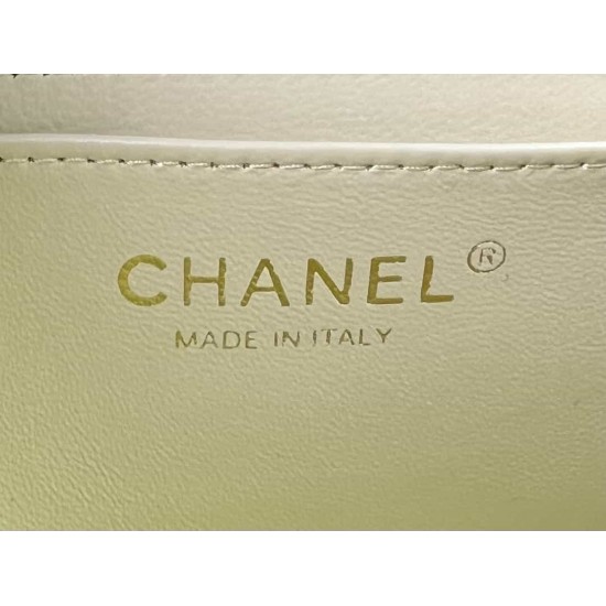 CHANEL MINI FLAP BAG WITH TOP HANDLE  AS2431 Yellow