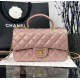 CHANEL MINI FLAP BAG WITH TOP HANDLE  AS2431 Purple