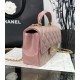 CHANEL MINI FLAP BAG WITH TOP HANDLE  AS2431 Purple