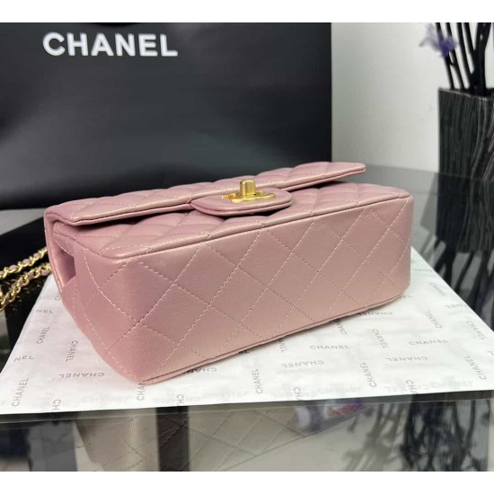 CHANEL MINI FLAP BAG WITH TOP HANDLE  AS2431 Purple