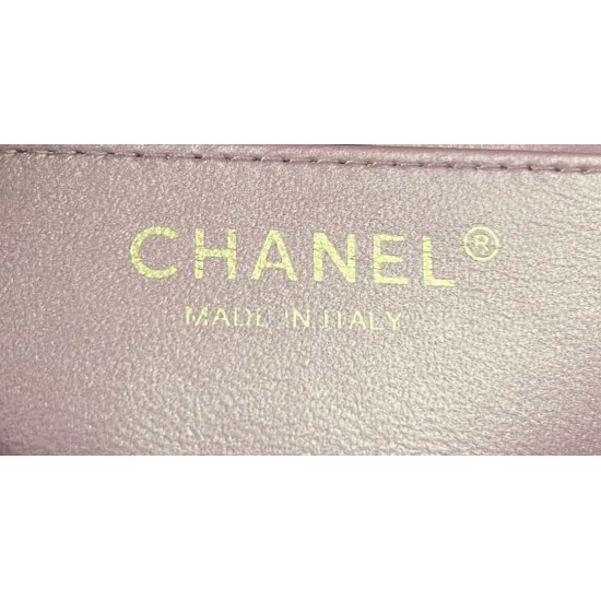 CHANEL MINI FLAP BAG WITH TOP HANDLE  AS2431 Purple