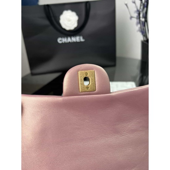 CHANEL MINI FLAP BAG WITH TOP HANDLE  AS2431 Purple