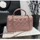 CHANEL MINI FLAP BAG WITH TOP HANDLE  AS2431 Purple