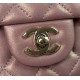 CHANEL MINI FLAP BAG WITH TOP HANDLE  AS2431 Purple