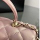 CHANEL MINI FLAP BAG WITH TOP HANDLE  AS2431 Purple