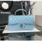 CHANEL MINI FLAP BAG WITH TOP HANDLE  AS2431 Blue