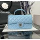 CHANEL MINI FLAP BAG WITH TOP HANDLE  AS2431 Blue