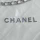 CHANEL 22 Small Bag HANDBAG Calfskin, Silver-Tone White  AS3260