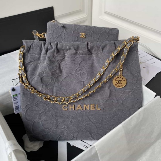 CHANEL 22 Small Bag HANDBAG Gold-Tone AS3260