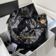 CHANEL 22 Small Bag HANDBAG Calfskin, Gold-Tone Black AS3260