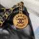 CHANEL 22 Small Bag HANDBAG Calfskin, Gold-Tone Black AS3260