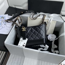 CHANEL Calfskin Quilted Small Gabrielle Hobo HandBag AS91810