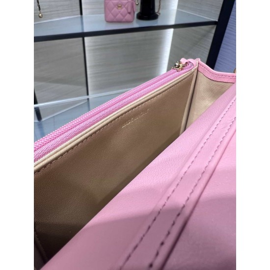 Chanel Wallet On Chain Pink AP1450