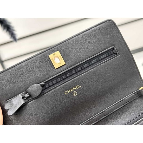 Chanel Wallet On Chain Black AP1450