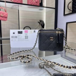 Chanel Mini Vanity Chain Shoulder Bag Black AP1340 