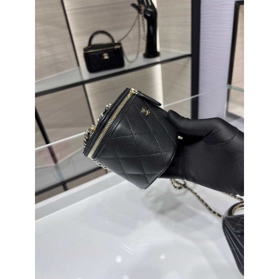 Chanel Mini Vanity Chain Shoulder Bag Black AP1340 