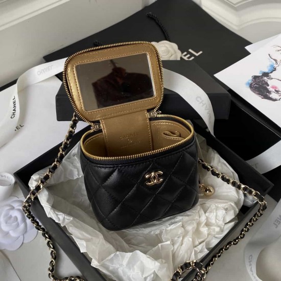 Chanel Small Vanity Chain Shoulder Bag  Black AP1447 