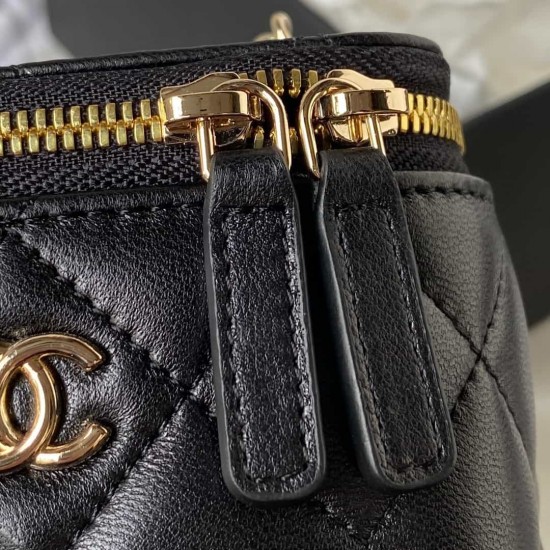 Chanel Small Vanity Chain Shoulder Bag  Black AP1447 