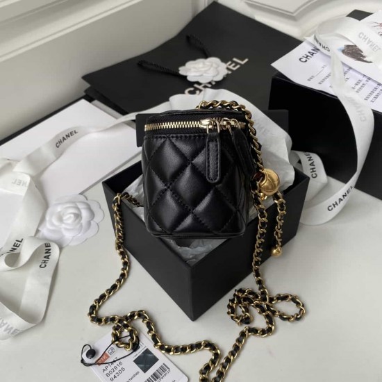 Chanel Small Vanity Chain Shoulder Bag  Black AP1447 