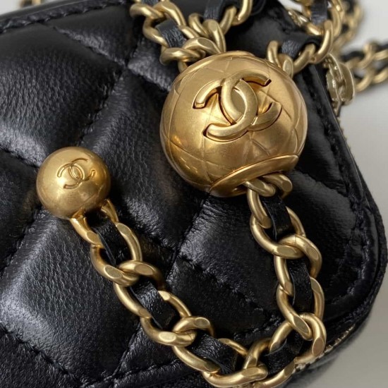 Chanel Small Vanity Chain Shoulder Bag  Black AP1447 