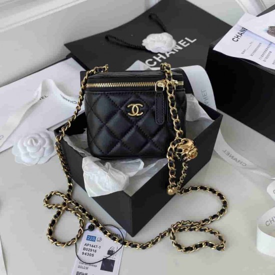 Chanel Small Vanity Chain Shoulder Bag  Black AP1447 